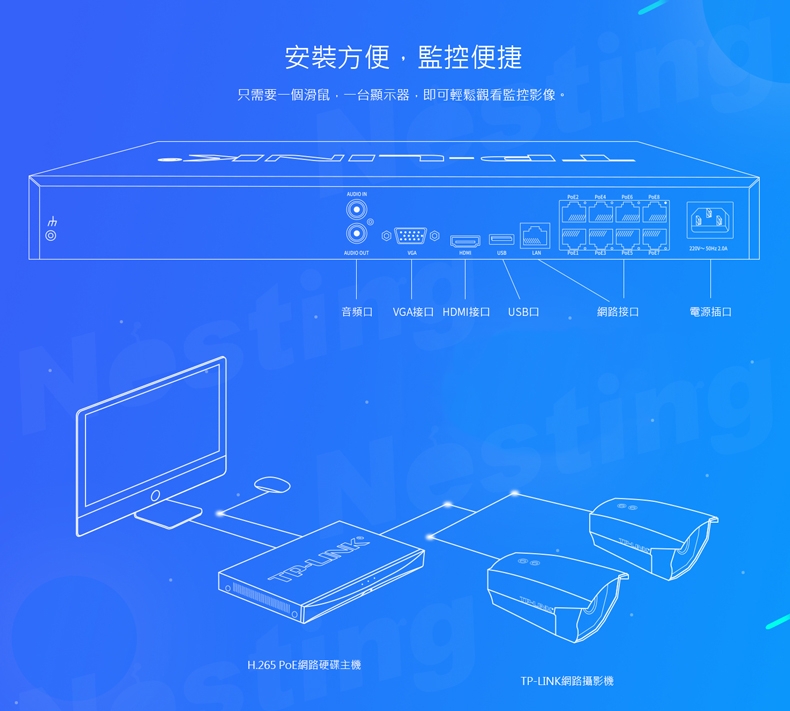 【TP-LINK】H.265 PoE網路硬碟主機 TL-NVR6108PX