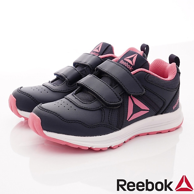 Reebok頂級童鞋 雙絆帶輕量運動鞋款 EI722黑粉(中小童段)