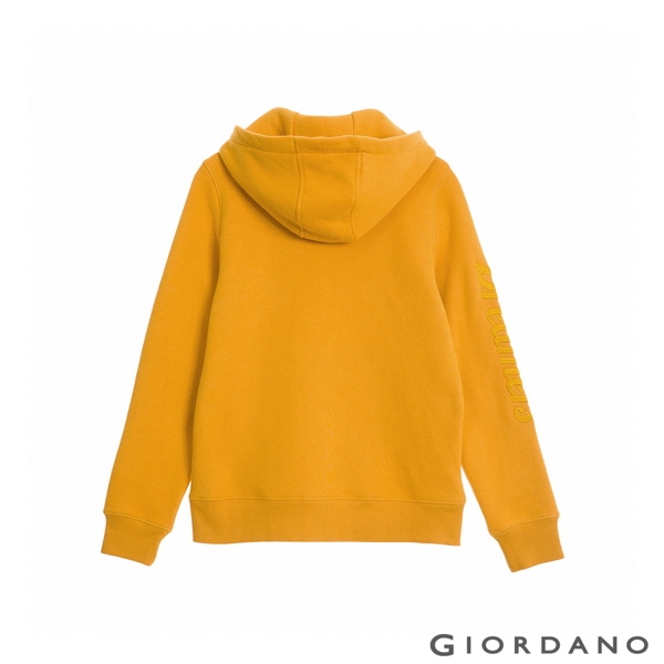 GIORDANO 女裝 Dreamers系列復古風連帽T恤-26 向日葵黃