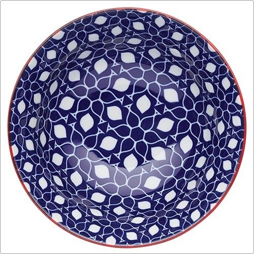 《KitchenCraft》陶製餐碗(瓷磚藍)