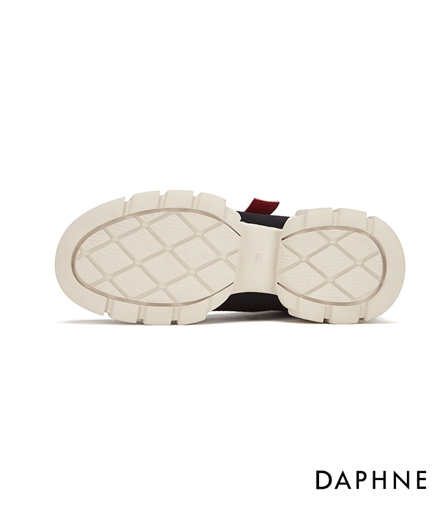 達芙妮DAPHNE休閒鞋-純色高筒厚底綁帶休閒鞋-黑