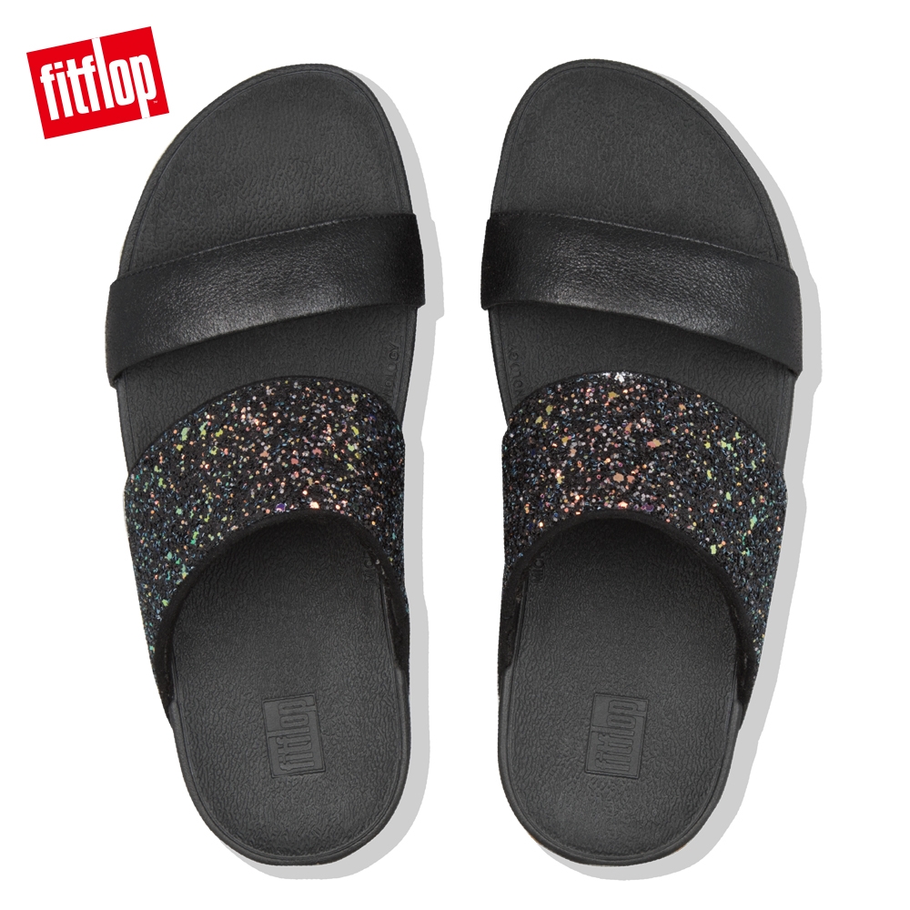 FitFlop ROSA GLITTER SLIDES 黑色