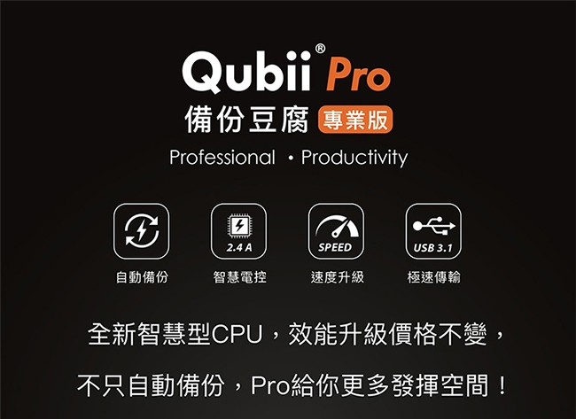 Qubii Pro備份豆腐專業版 + SanDisk 記憶卡 200GB