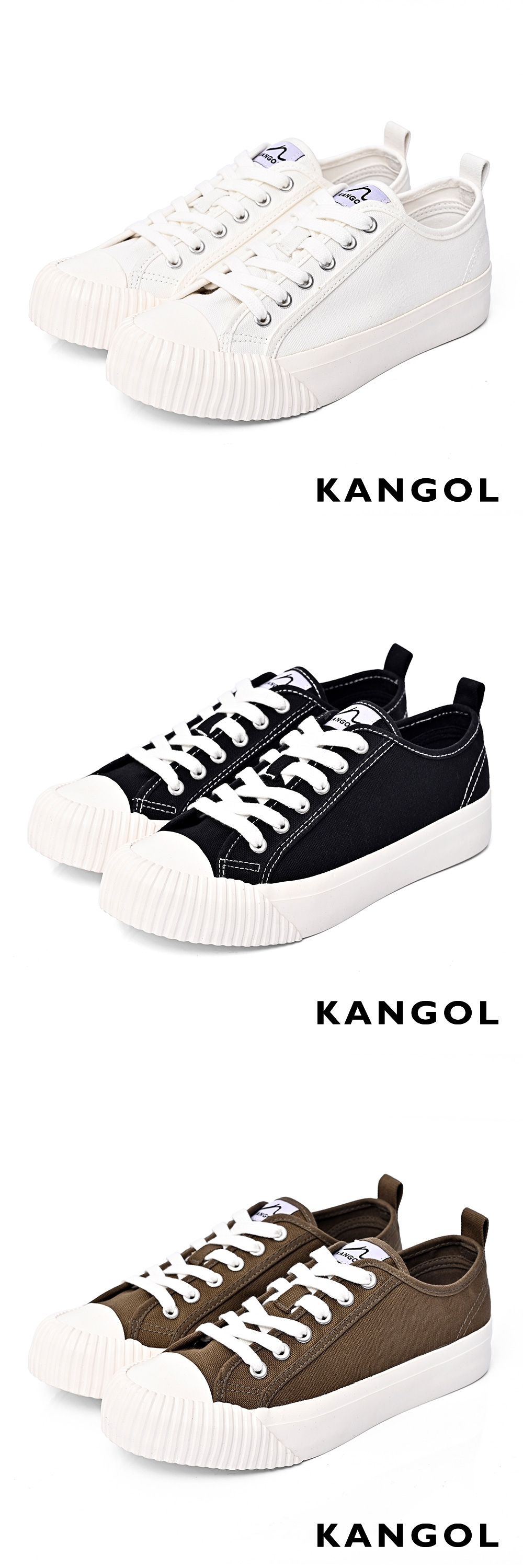 【KANGOL】休閒帆布鞋-共三色