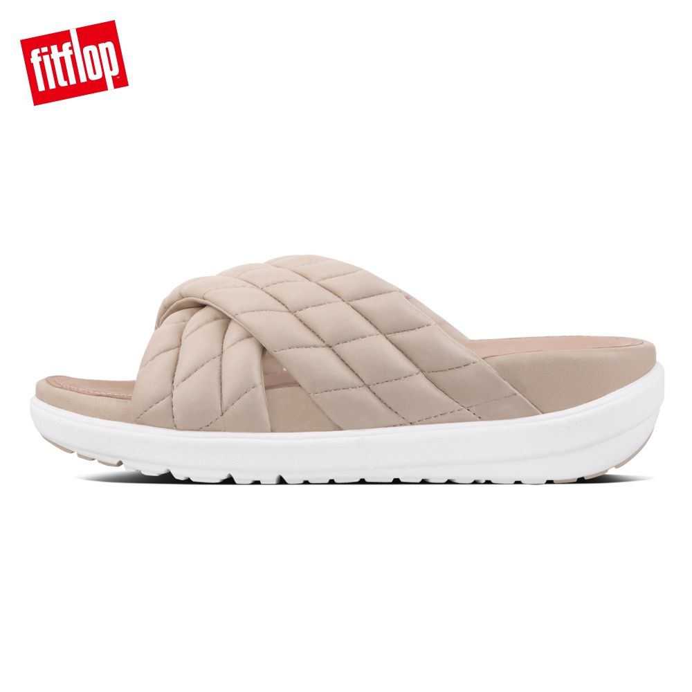 FitFlop LOOSH LUXE LEATHER CROSS灰粉