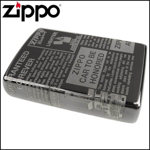 ZIPPO 美系~Newsprint-新聞稿圖案-4面連續雷射雕刻加工打火機