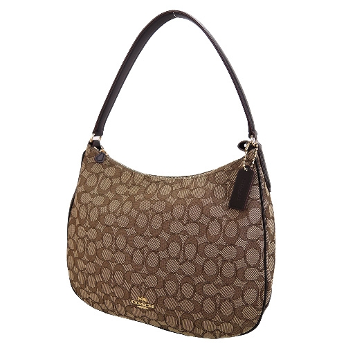 COACH 大C織紋馬鞍型側肩包(咖啡) COACH 大C織紋馬鞍型側肩包(咖啡)