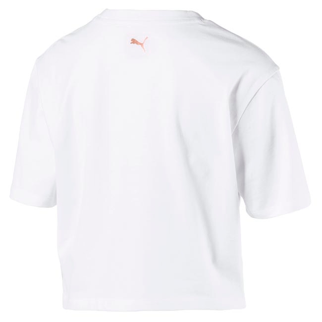 PUMA-女性基本系列Holiday短袖T恤-白色-歐規