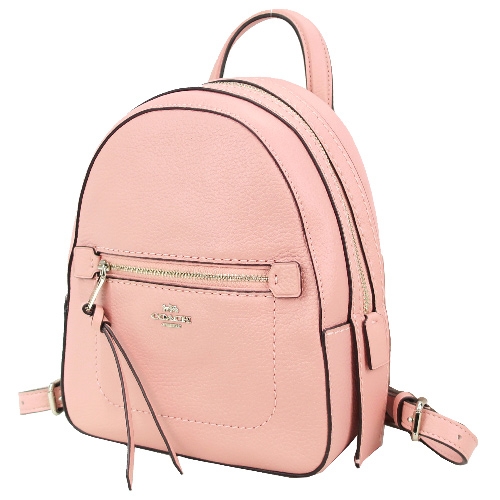 COACH ANDI BACKPACK 荔枝紋皮革後背包(小/櫻花粉)