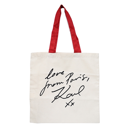 Karl Lagerfeld love from paris簽名帆布托特包