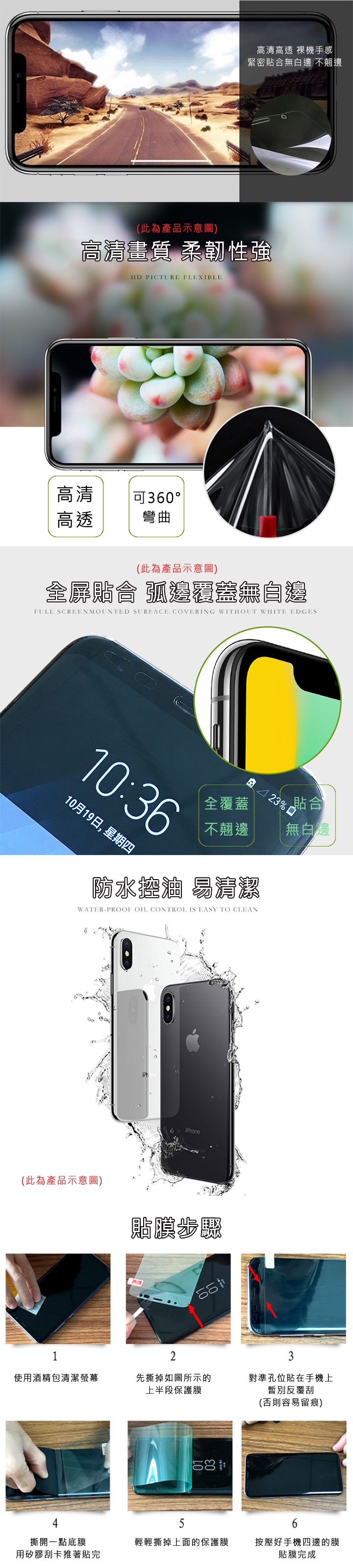 QinD Apple iPhone 11 6.1抗藍光水凝膜(前紫膜+後綠膜)