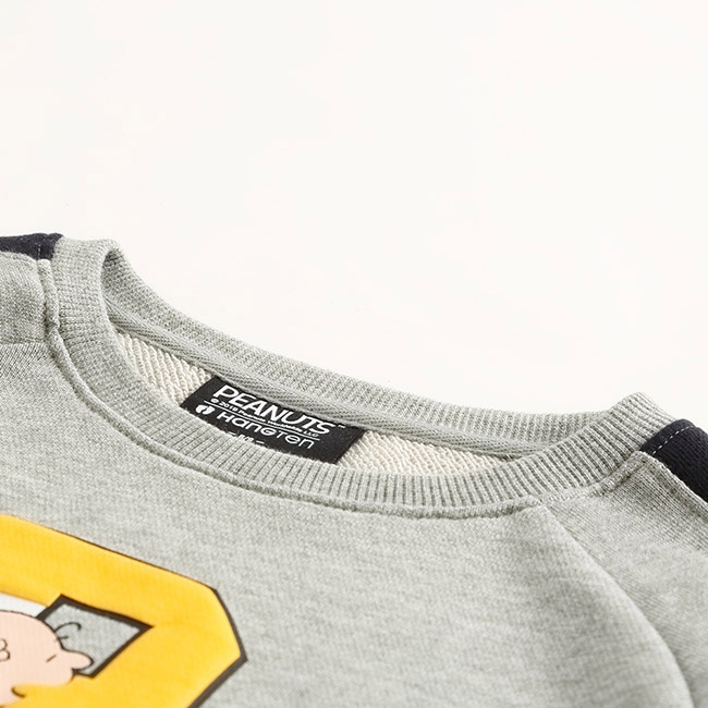 Hang Ten -童裝 - Charlie Brown-好朋友印花長袖上衣 - 灰