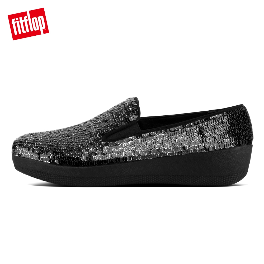 FitFlop SUPERSKATE SEQUINS LOAFERS 黑色