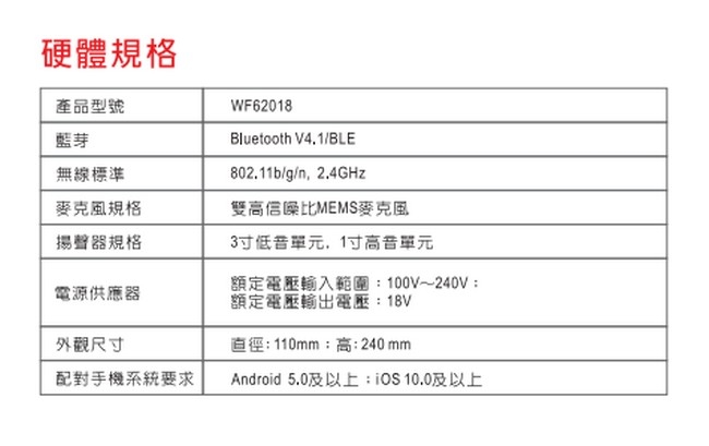 遠傳 問問 智慧音箱 -WF62018 (黑)