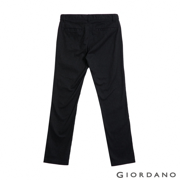 GIORDANO 男裝彈力斜紋棉窄管卡其褲 - 04 深花灰