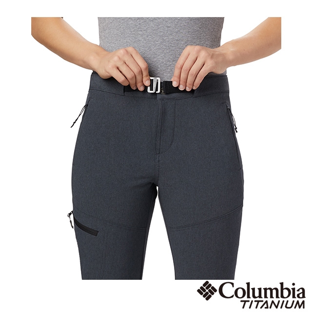 Columbia 哥倫比亞 女款- 鈦 Omni Shield防潑長褲-黑色