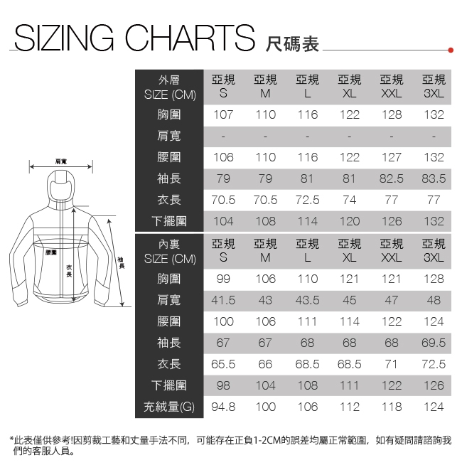 男款黑色防水保暖戶外三合一外套 