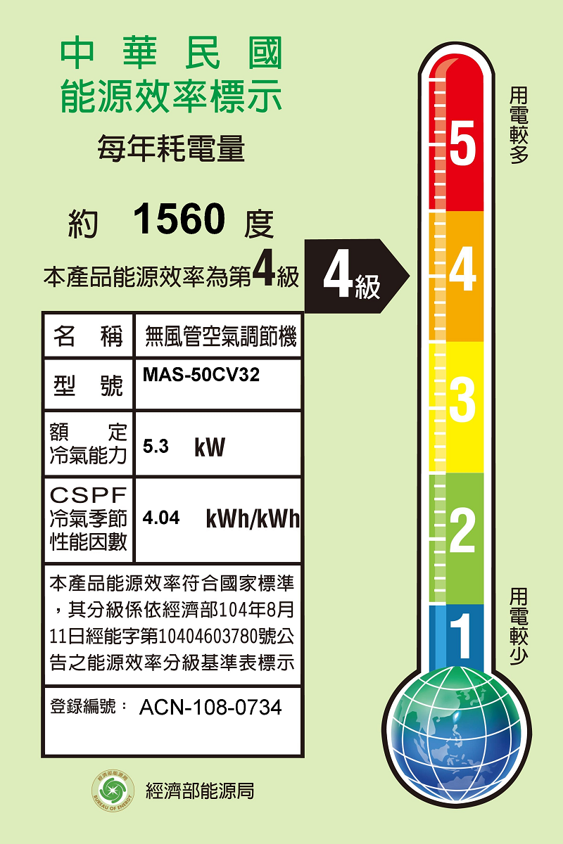 [無卡分期12期]萬士益 7-9坪 變頻冷專型冷氣MAS-50CV32/RA-50CV32