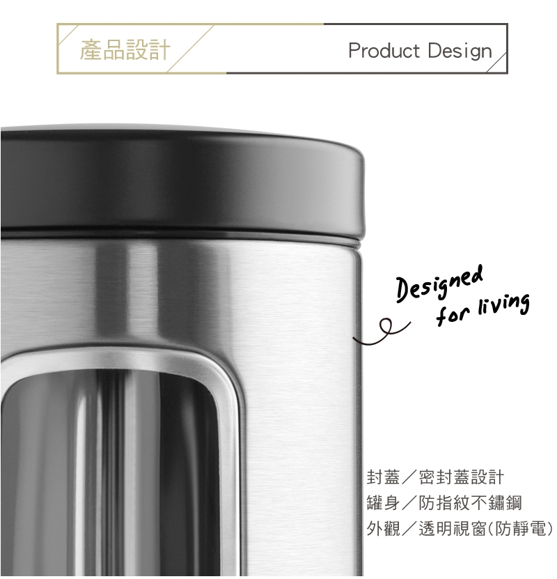 Brabantia 視窗儲物罐(亮彩黃)