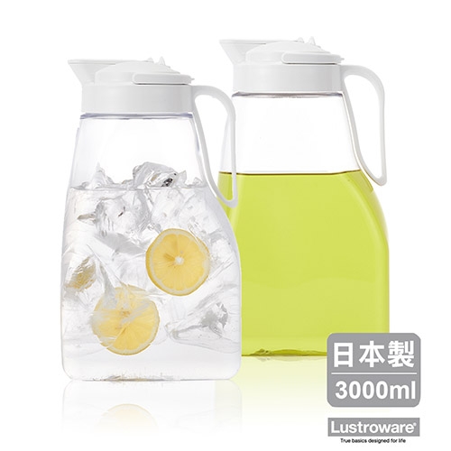 福利品 買一送一 日本岩崎Lustrowr按壓式耐熱壺3L