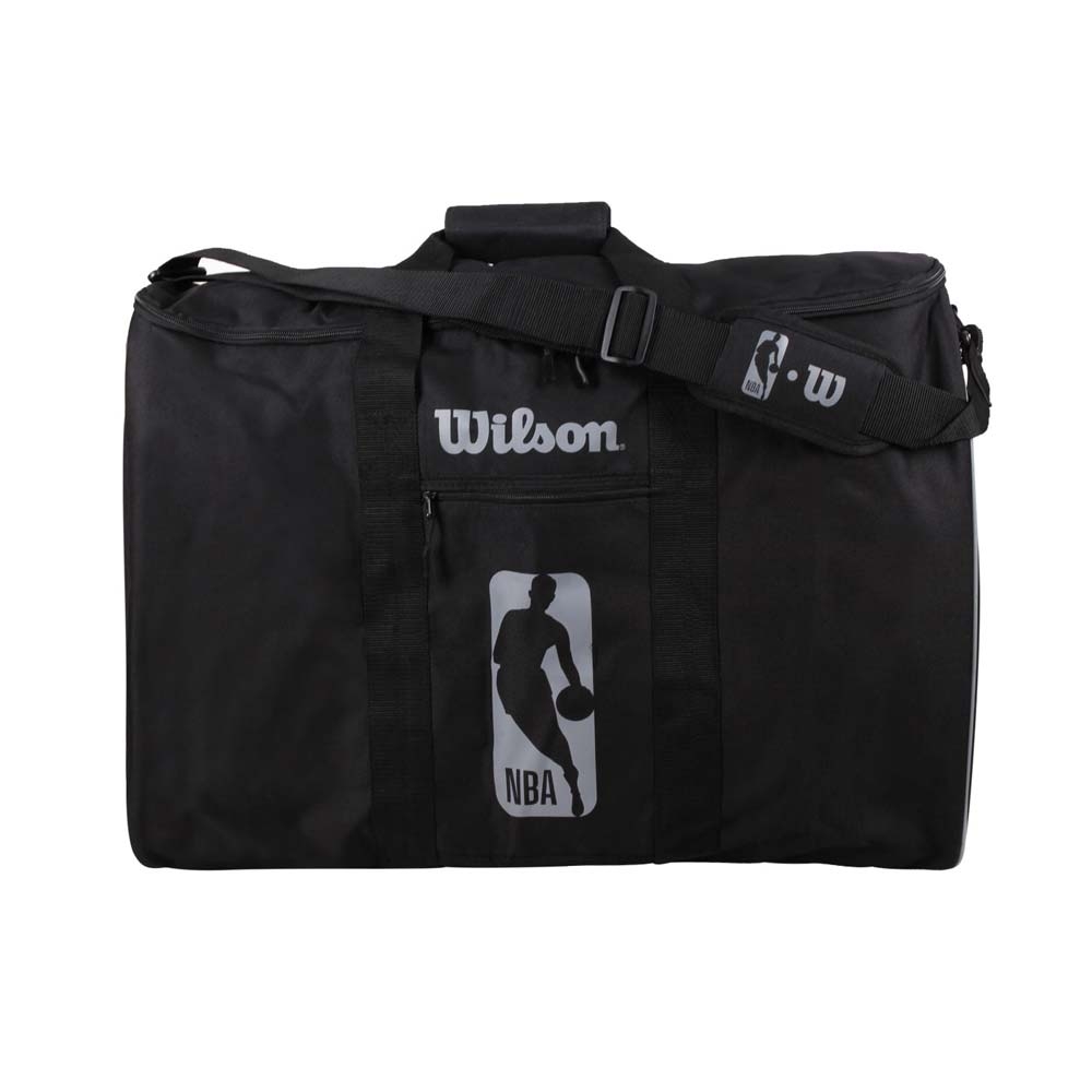 WILSON NBA 6顆裝球袋-側背袋裝備袋手提袋肩背袋威爾森WTBA70000 黑灰