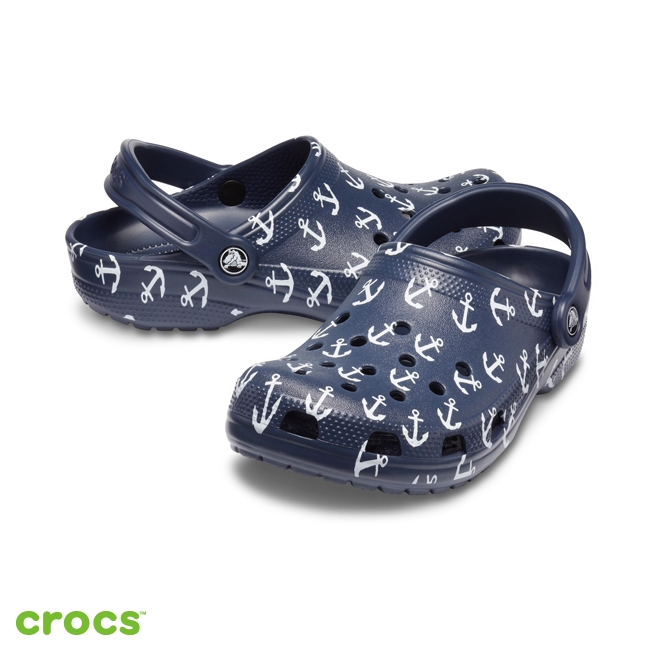 Crocs 卡駱馳 (中性鞋) 經典航海印花克駱格 206053-462