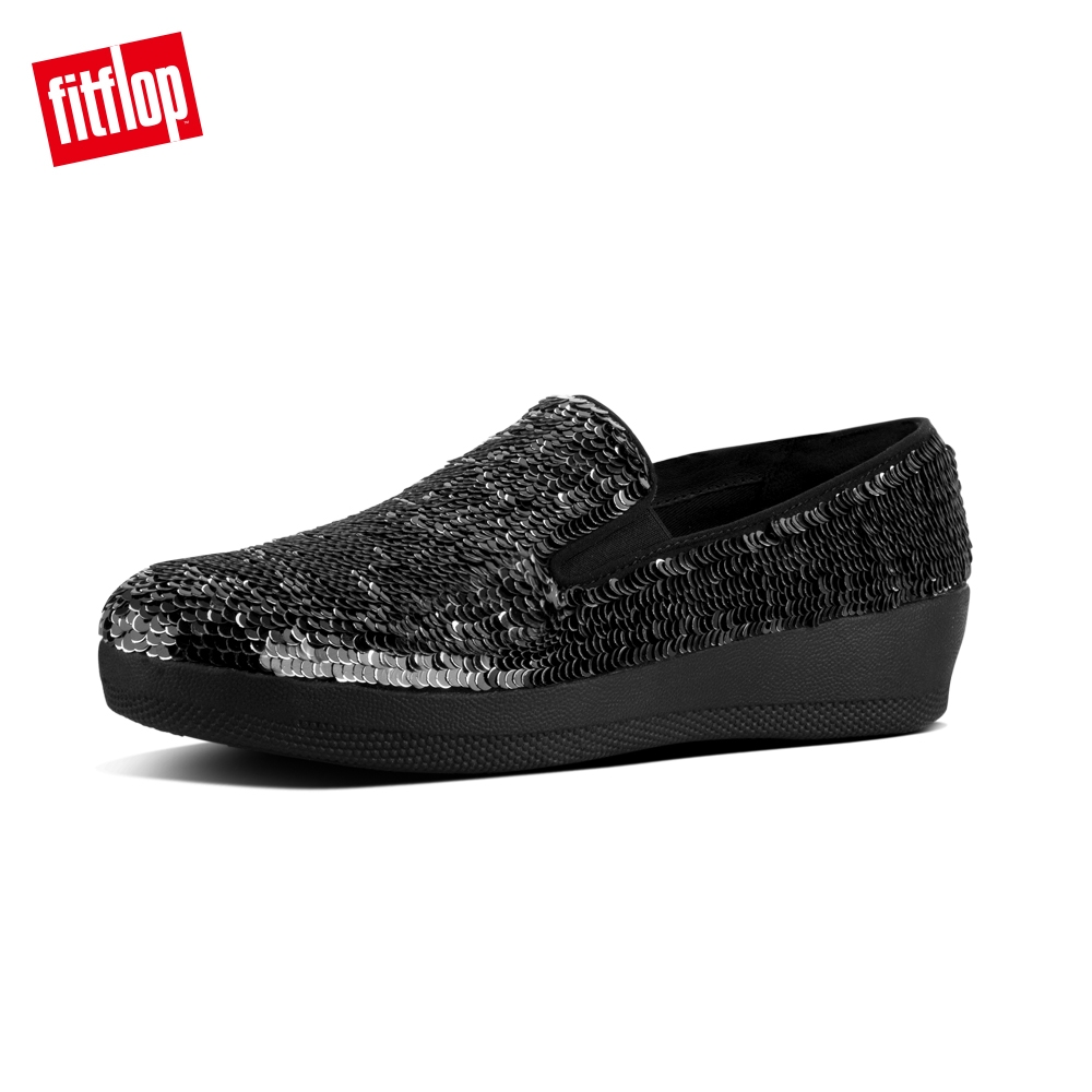 FitFlop SUPERSKATE SEQUINS LOAFERS 黑色