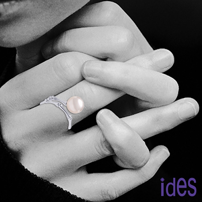 ides愛蒂思 日本設計AKOYA經典系列珍珠戒指7-8mm/竹節