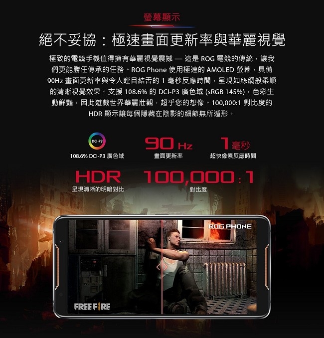 ASUS ROG Phone ZS600KL 8G/128G 6吋 電競手機(送原廠配件組