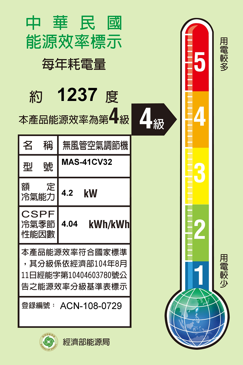 [無卡分期12期]萬士益 6-8坪 變頻冷專型冷氣MAS-41CV32/RA-41CV32