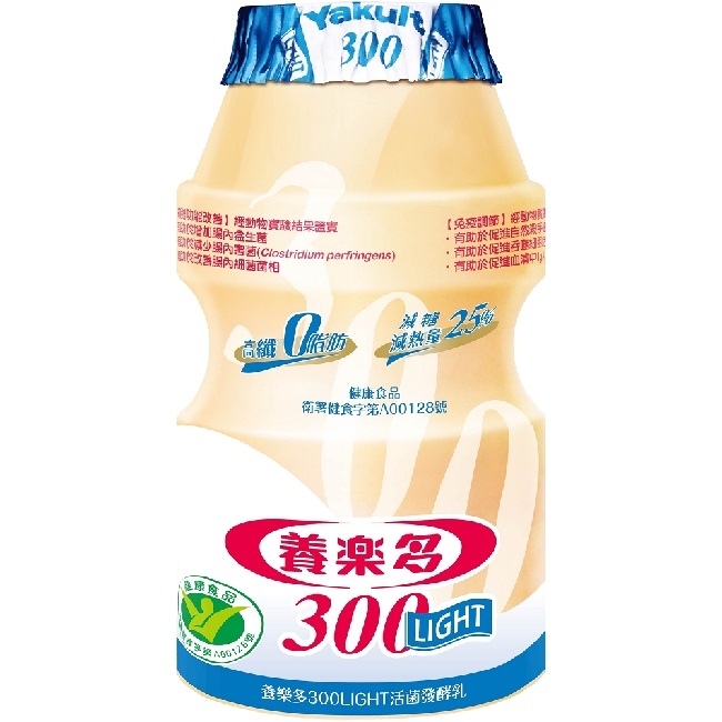 Yakult 養樂多 300LIGHT活菌發酵乳(100ml/12入/組)