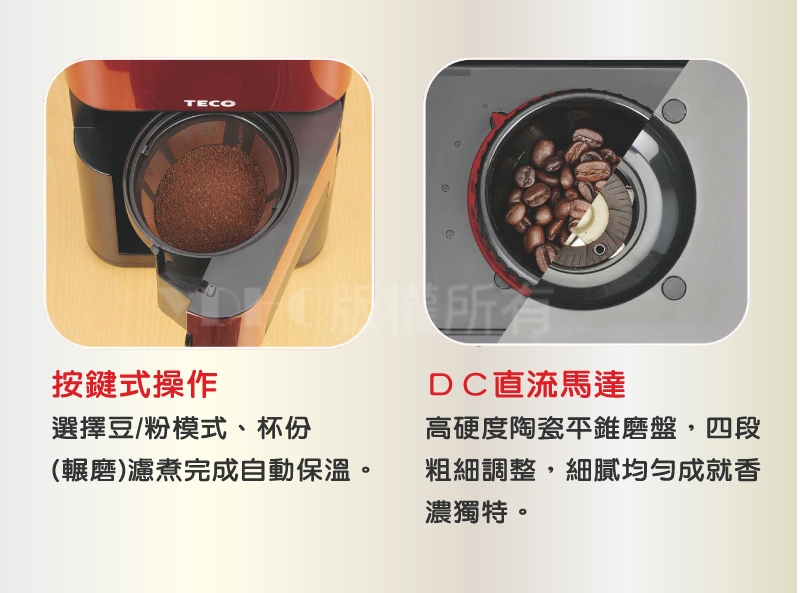 TECO 東元DC專業自動研磨咖啡機(XYFYF041)