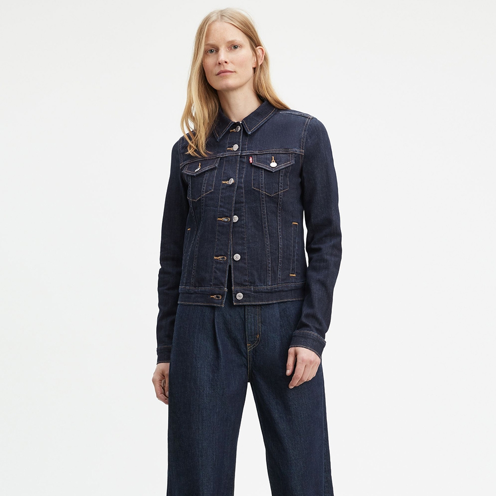 Levis 女款 牛仔外套 Original 經典修身版型 原色基本款 彈性布料