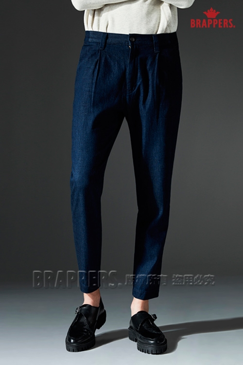 BRAPPERS 男款 HF-Boy Friend系列-全棉直筒褲-藍