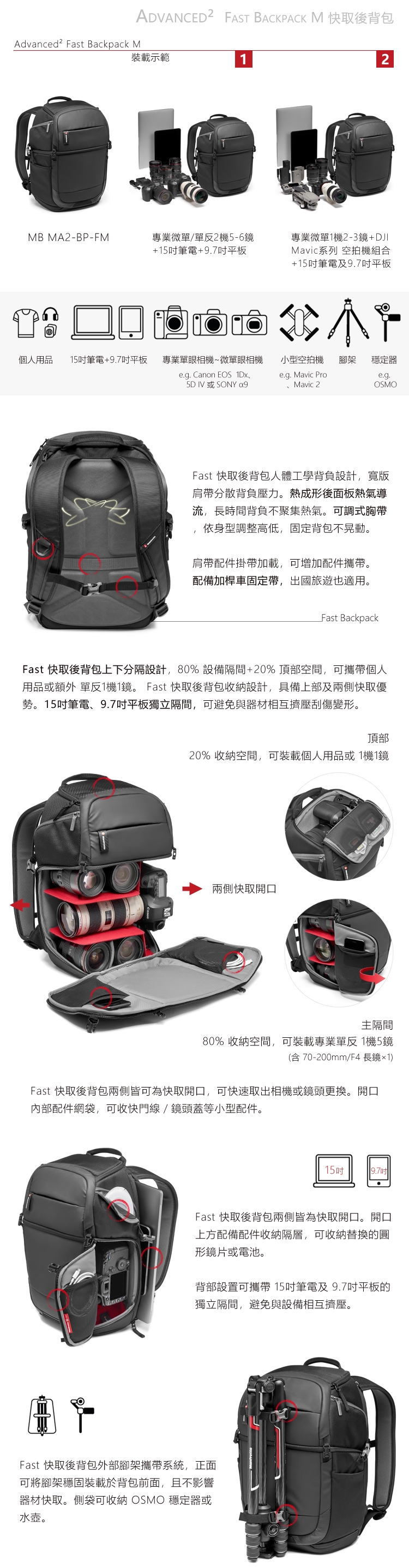 Manfrotto 快取後背包 專業級II Advanced2 Fast M