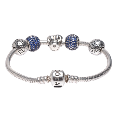 PANDORA 經典Charm Bracelet 925純銀串飾手鐲(銀)