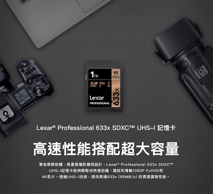 Lexar 633x SDXC UHS-I 記憶卡 64G (工業包附收納盒)