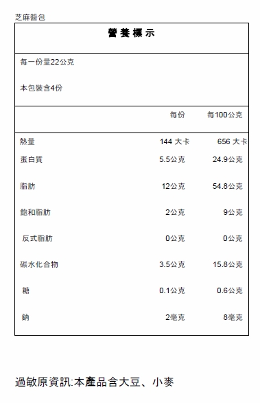 金宋麵芝麻拌麵(1袋4入)