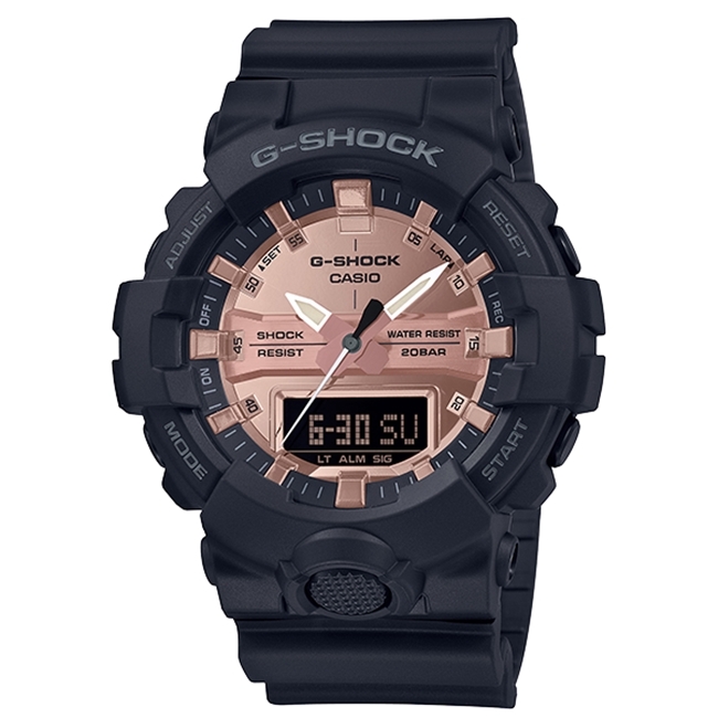 CASIO卡西歐G-SHOCK系列質感手錶GA-800MMC-1A-玫瑰金/48.6mm