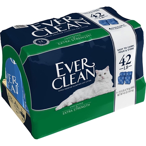 美國EVERCLEAN 》新包低過敏結塊貓砂(藍標)-42lb