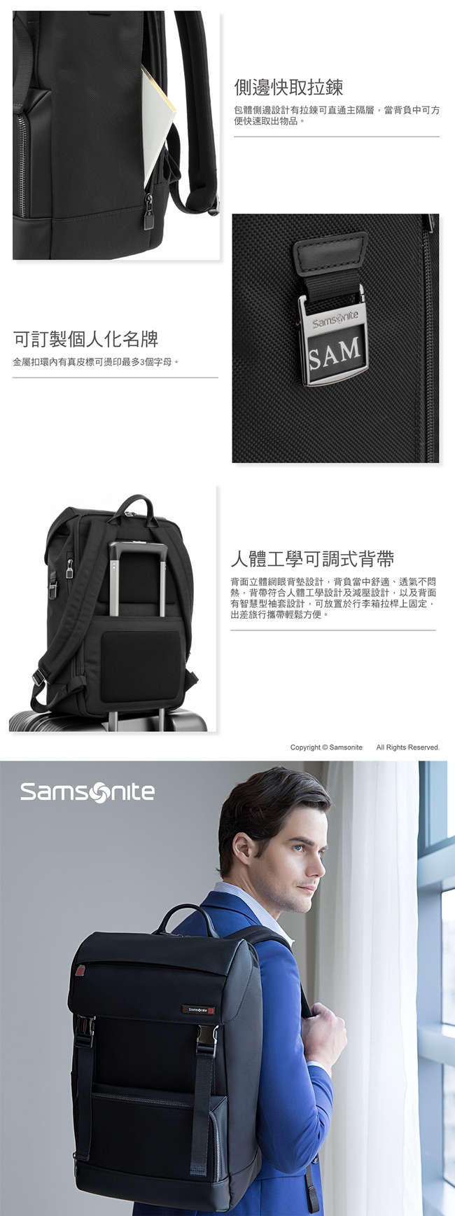 Samsonite新秀麗 Sefton商務收納型筆電後背包15(迷彩)