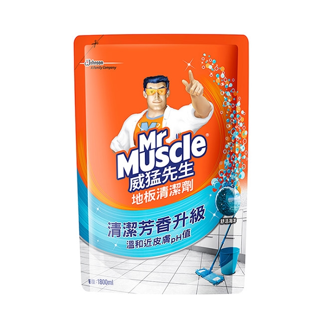 威猛先生 地板清潔劑-舒活海洋1800ml(補充包裝)