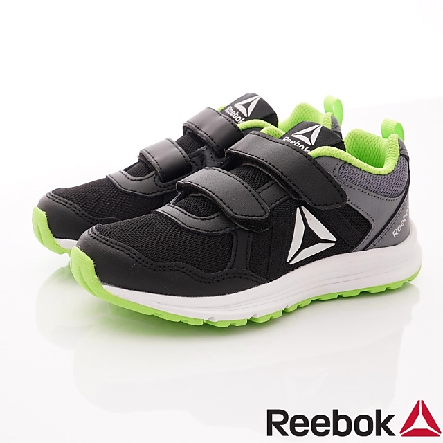 Reebok頂級童鞋 雙絆帶輕量運動鞋款 EI714黑灰(中小童段)