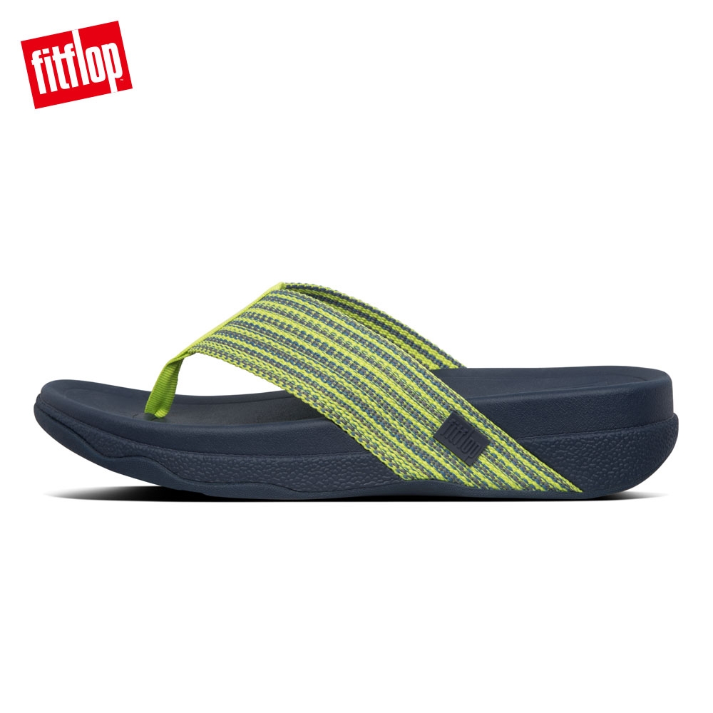 FitFlop SURFER FRESHWEAVE 運動風夾腳涼鞋 萊姆綠