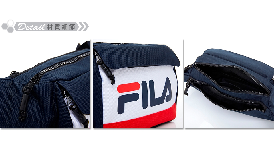 FILA 小型腰包-紅藍白 BWT-5002-NV