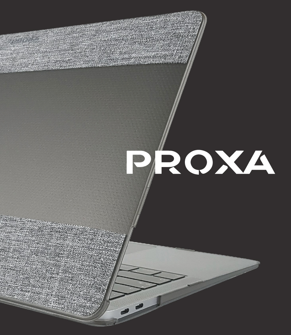 Proxa MacBook Air Retina 13吋 2018 舞龍布透明殼保護殼(太空灰)