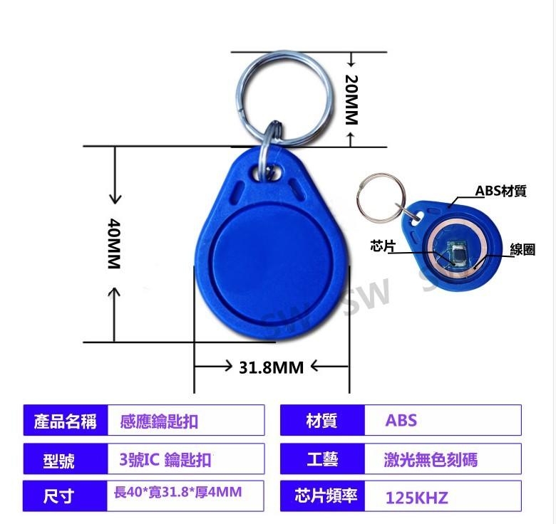 LY005 10入裝 IC鑰匙扣卡 感應卡 紐扣卡 複旦IC卡 IC異型卡 門禁卡