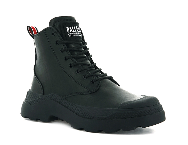 PALLADIUM PALLAKIX MID SK軍種皮革靴-女-黑