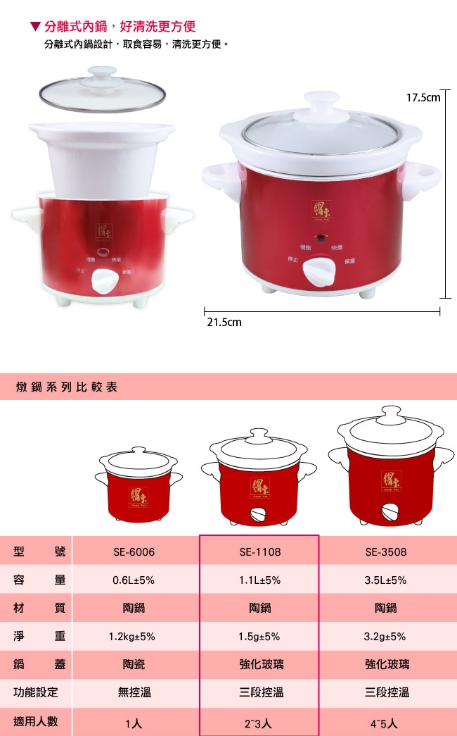 鍋寶養生燉鍋1.1L+不鏽鋼美食鍋-優惠組