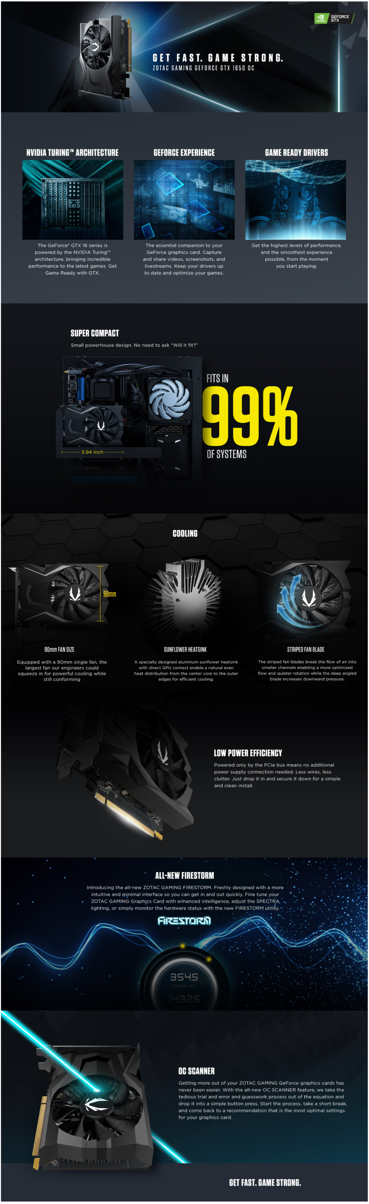 ZOTAC索泰GAMING GeForce GTX 1650 OC GDDR6 顯示卡| GTX 16 系列